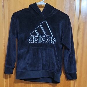 Kids Adidas Plush Black Hoodie Size 10-12
